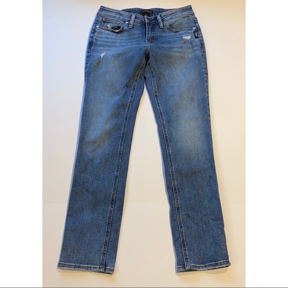 Silver Jeans SZ 26 Length 29 Suki Slim Distressed Denim Blue Jeans D32 - Picture 7 of 14